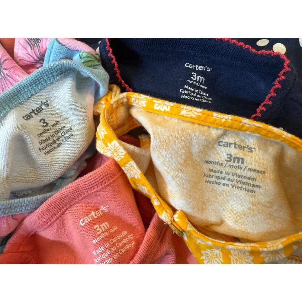 Carters Baby Girl Clothes Lot 3 Months Rompers Outfits Summer‎ Sparkle Dinosaur